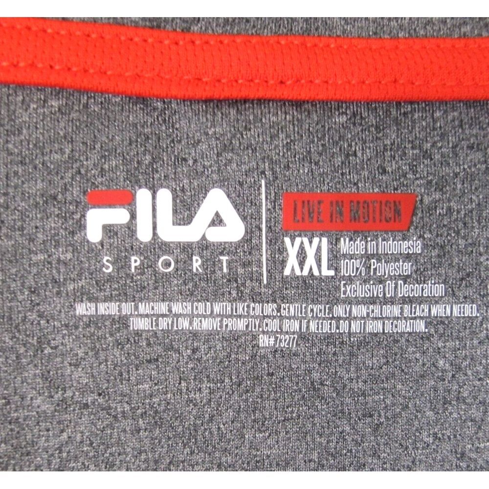 Fila Performance Sport‎ Live in Motion 1/4 Zip Gray Pullover Men's XXL NICE! - Picture 3 of 7